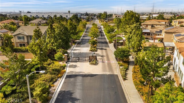 aerial view of residential area