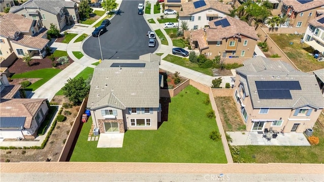 aerial view of residential area