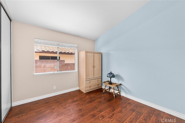 11820 Mount Wilson Ct, Rancho Cucamonga, CA 91737 - unfurnished bedroom with baseboards, a closet, and hardwood / wood-style floors