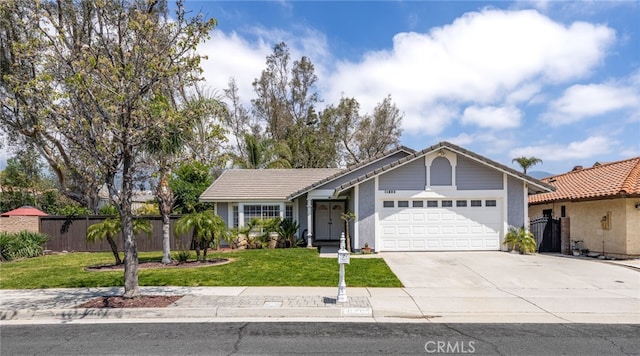 11820 Mount Wilson Ct, Rancho Cucamonga, CA 91737 - single story home featuring fence, an attached garage, concrete driveway, and a tiled roof