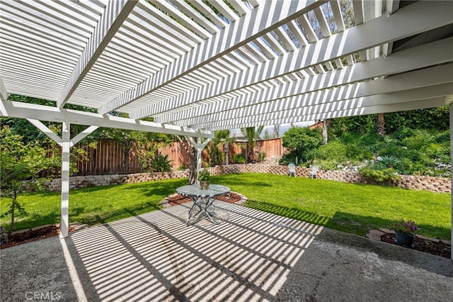 11820 Mount Wilson Ct, Rancho Cucamonga, CA 91737 - view of patio / terrace featuring a fenced backyard and a pergola