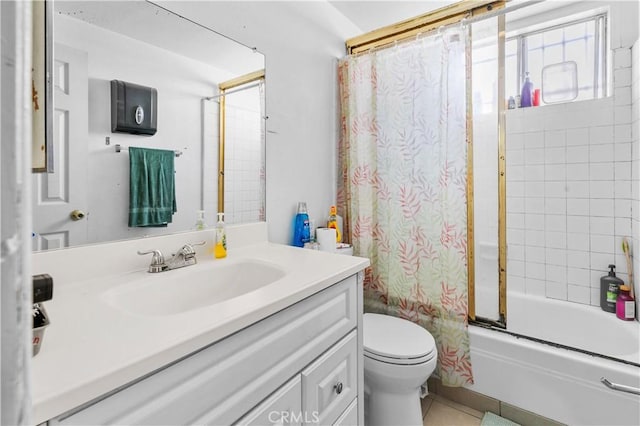 12036 Jouett St, Sylmar, CA 91342 - bathroom with vanity, toilet, combined bath / shower with glass door, and plenty of natural light
