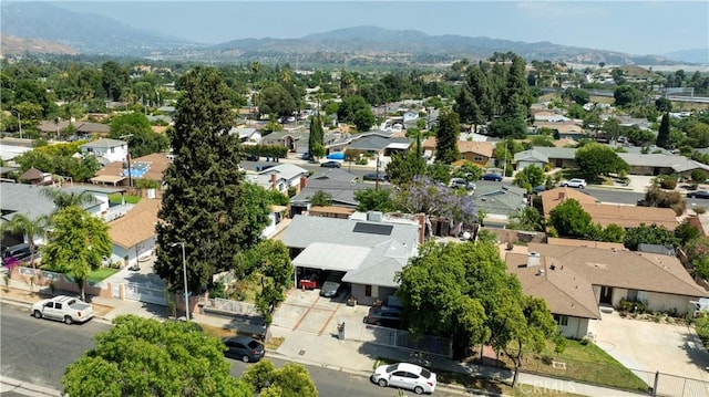 12036 Jouett St, Sylmar, CA 91342 - aerial perspective of suburban area with a mountain backdrop
