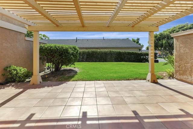 view of patio / terrace featuring a pergola