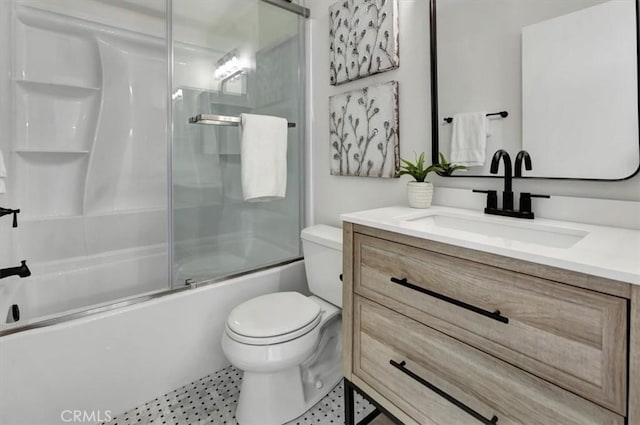 413 Avenida Adobe, San Clemente, CA 92672 - full bathroom featuring vanity and bath / shower combo with glass door