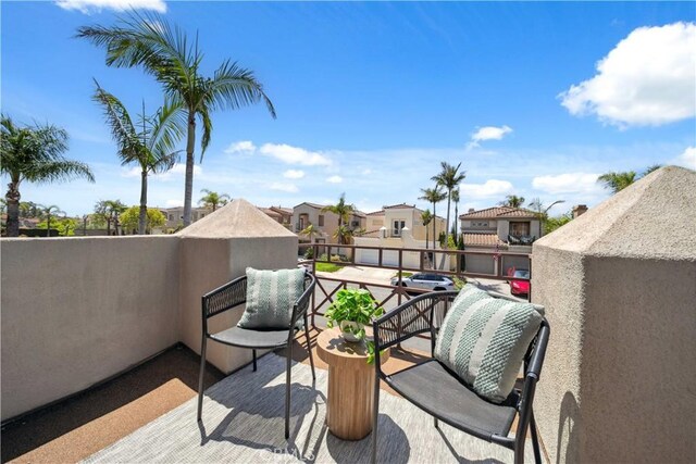 balcony with a residential view