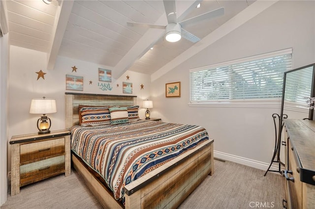 27550 N Bay Rd, Lake Arrowhead, CA 92352 - bedroom featuring light colored carpet, baseboards, and ceiling fan