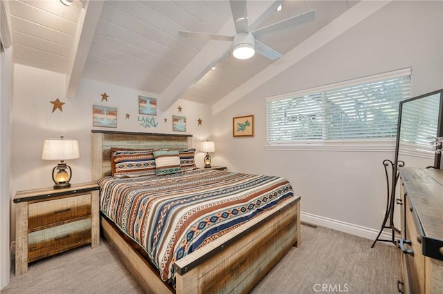 27550 N Bay Rd, Lake Arrowhead, CA 92352 - bedroom with light carpet, baseboards, and a ceiling fan