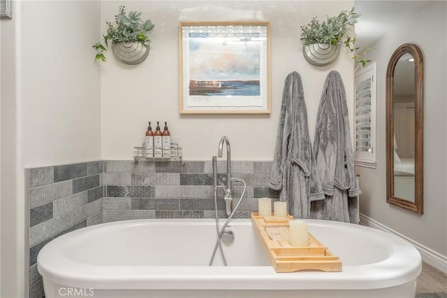 27550 N Bay Rd, Lake Arrowhead, CA 92352 - full bath with a freestanding bath and a sink
