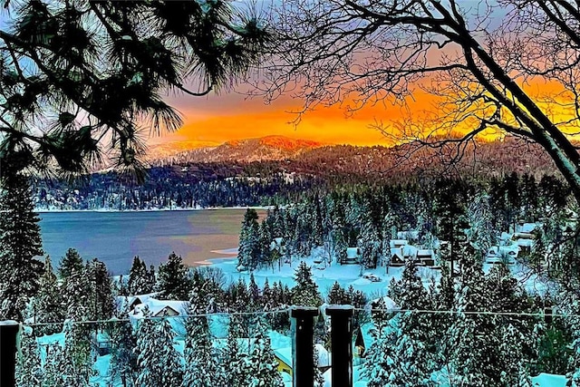27550 N Bay Rd, Lake Arrowhead, CA 92352 - water view with a mountain backdrop