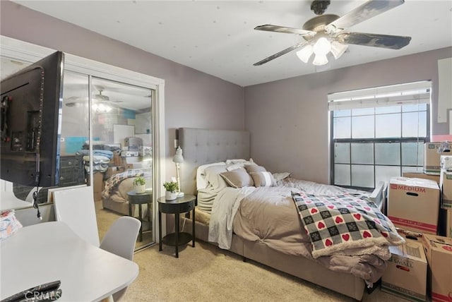 24980 Sunset Way, Tehachapi, CA 93561 - bedroom featuring carpet flooring and a ceiling fan