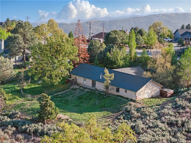 24980 Sunset Way, Tehachapi, CA 93561 - aerial view of property and surrounding area featuring a mountain backdrop
