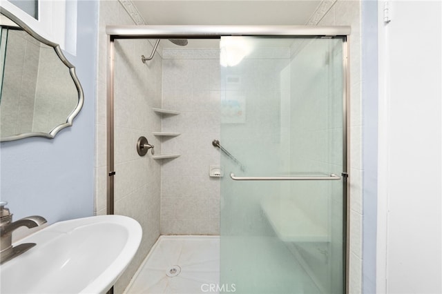 1530 Greenbriar Ave, Corona, CA 92878 - bathroom with a stall shower and a sink