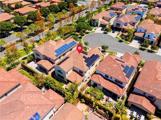drone / aerial view with a residential view
