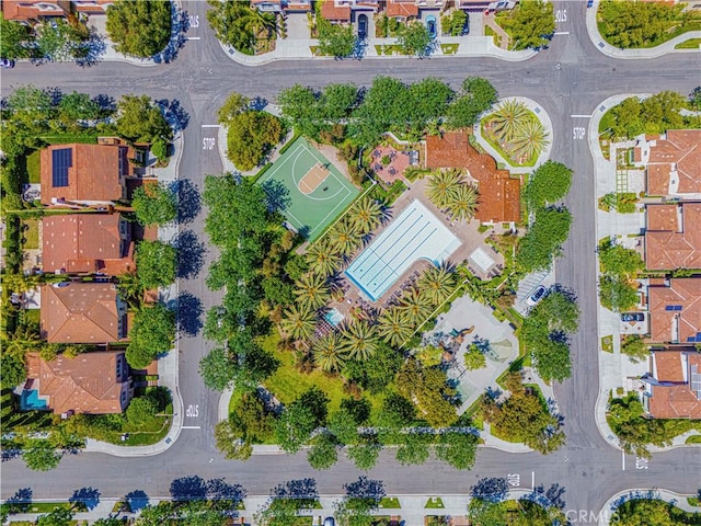aerial view featuring a residential view