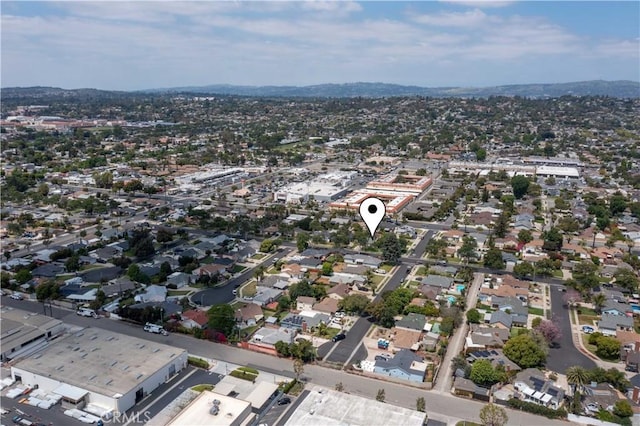 bird's eye view with a residential view