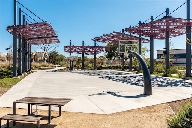 view of home's community with community basketball court