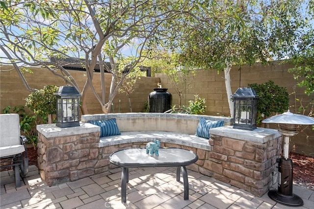 view of patio with a fenced backyard