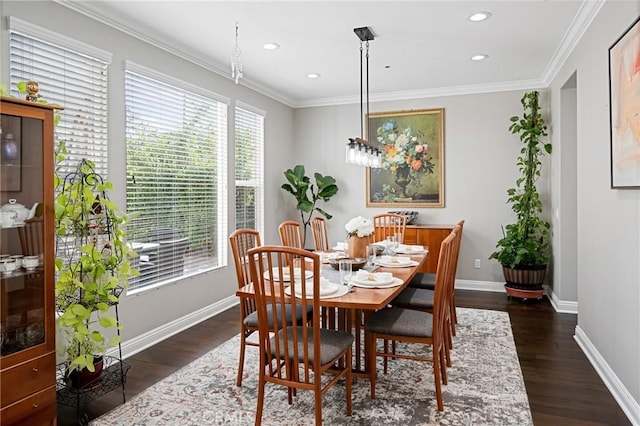 dining room with baseboards and plenty of natural light