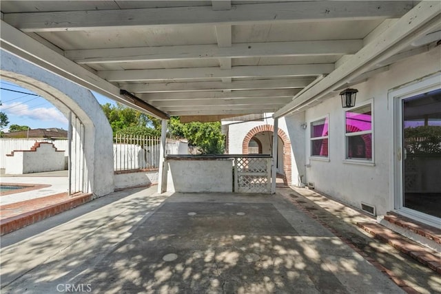 view of patio with fence