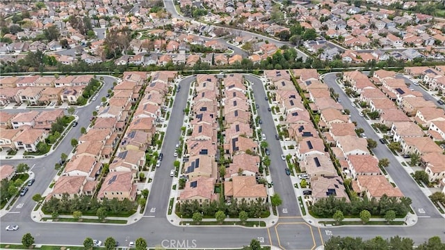 aerial view with a residential view