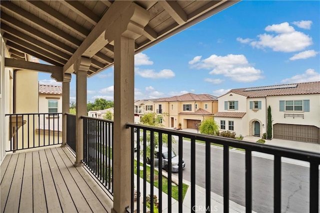 balcony with a residential view