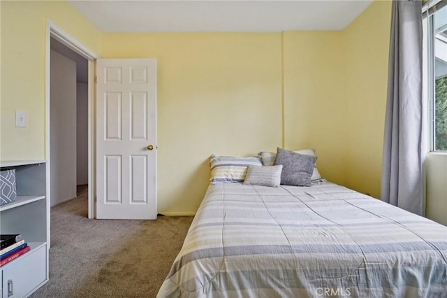 carpeted bedroom with multiple windows