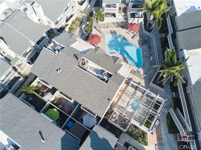 drone / aerial view featuring a residential view