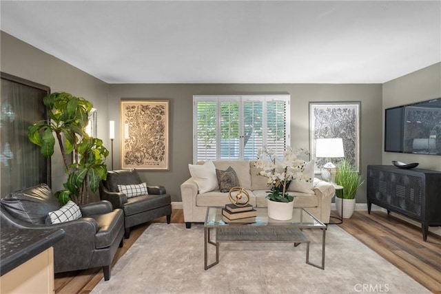 21340 Via Del Puma, Yorba Linda, CA 92887 - living area featuring wood finished floors and baseboards