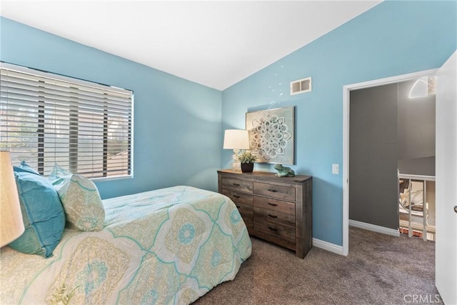21340 Via Del Puma, Yorba Linda, CA 92887 - bedroom featuring lofted ceiling and carpet floors