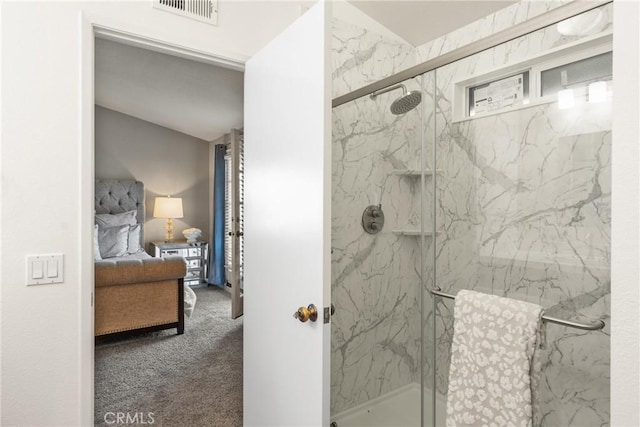 21340 Via Del Puma, Yorba Linda, CA 92887 - bathroom with a marble finish shower