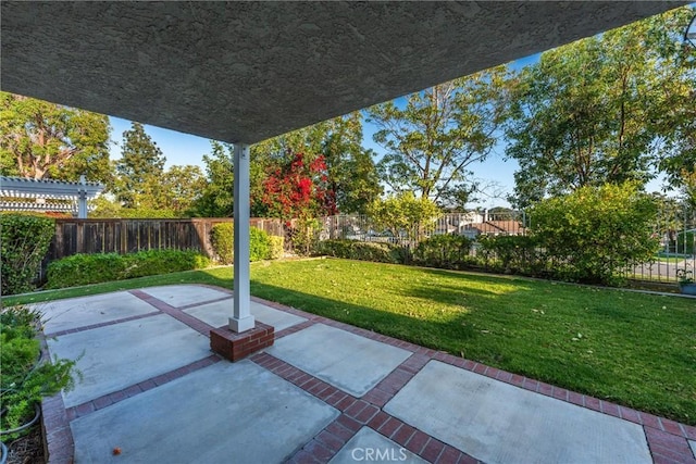 21340 Via Del Puma, Yorba Linda, CA 92887 - fenced backyard featuring a patio area