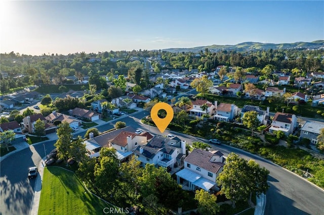 21340 Via Del Puma, Yorba Linda, CA 92887 - aerial view of residential area with a mountain backdrop
