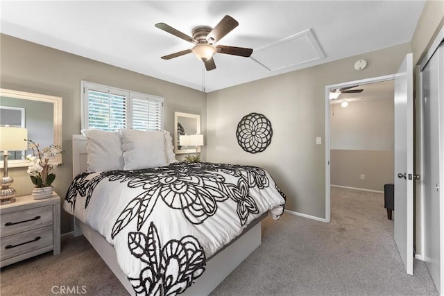 21340 Via Del Puma, Yorba Linda, CA 92887 - carpeted bedroom with a closet and a ceiling fan