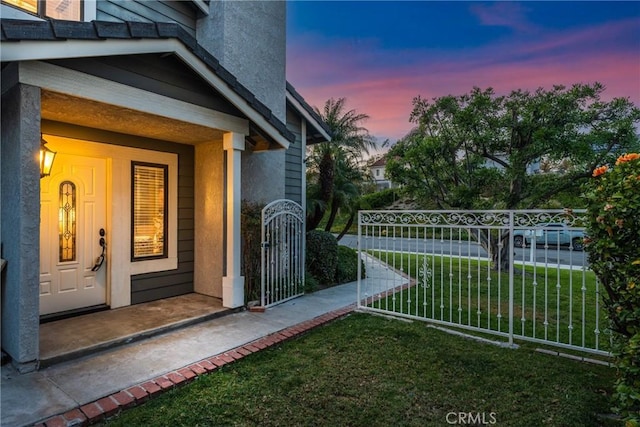 21340 Via Del Puma, Yorba Linda, CA 92887 - yard at dusk with a yard