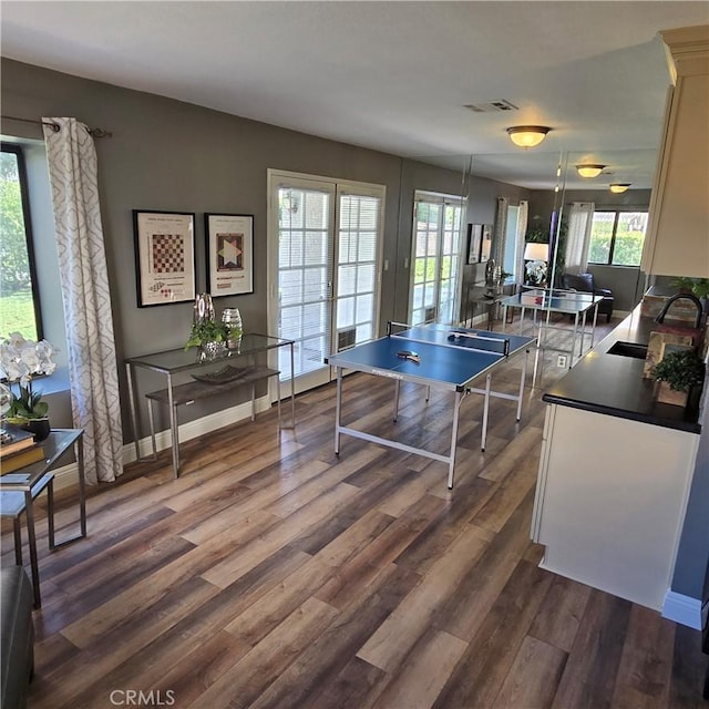 21340 Via Del Puma, Yorba Linda, CA 92887 - game room featuring a sink and dark wood-style flooring
