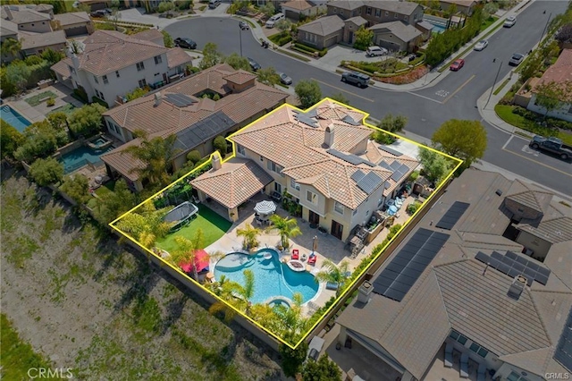 drone / aerial view featuring a residential view
