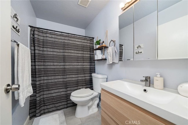 22844 Hilton Head Dr Unit 170, Diamond Bar, CA 91765 - bathroom with toilet, visible vents, tile patterned flooring, and vanity