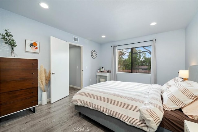 22844 Hilton Head Dr Unit 170, Diamond Bar, CA 91765 - bedroom with recessed lighting, baseboards, visible vents, and light wood-type flooring