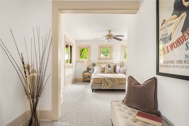 1559 Diamond Ave, South Pasadena, CA 91030 - carpeted bedroom featuring baseboards and a ceiling fan