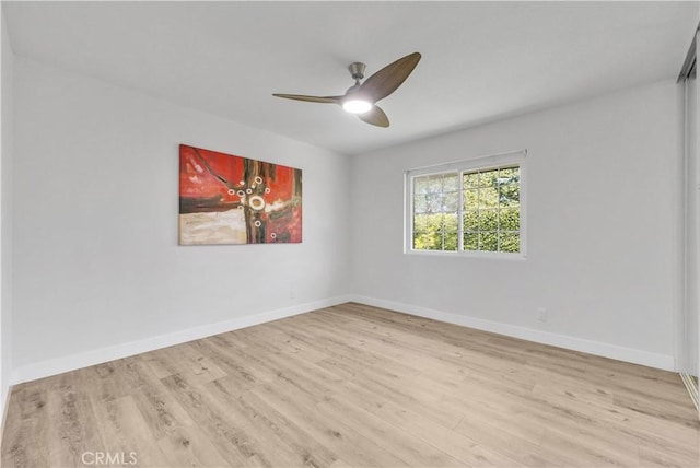 1467 N Kathleen Ln, Orange, CA 92867 - empty room featuring baseboards, ceiling fan, and wood finished floors