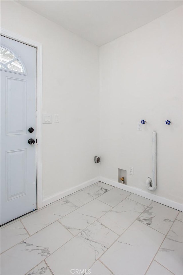 636 Harding Dr, Redlands, CA 92373 - washroom featuring baseboards, laundry area, and marble finish floor