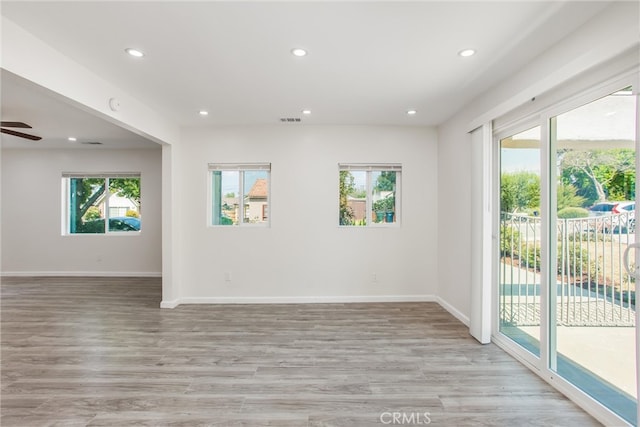 636 Harding Dr, Redlands, CA 92373 - unfurnished room featuring light wood-style floors, recessed lighting, and visible vents