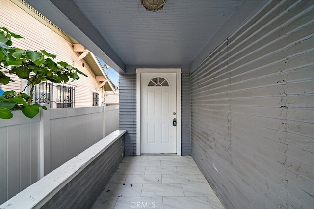 view of doorway to property