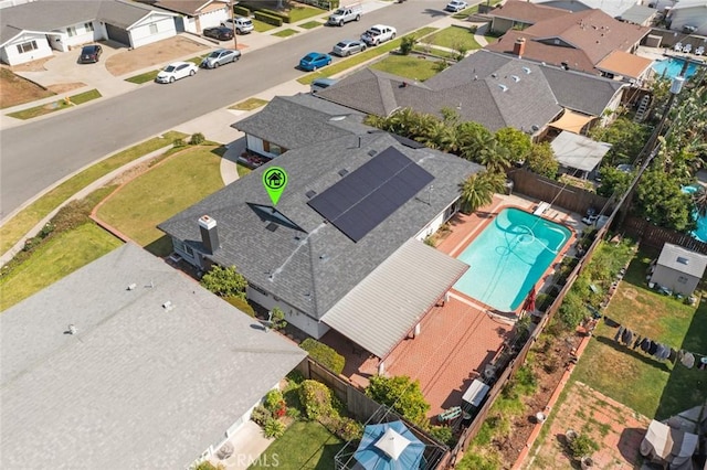 bird's eye view featuring a residential view