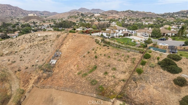 aerial view with a residential view and a mountain view