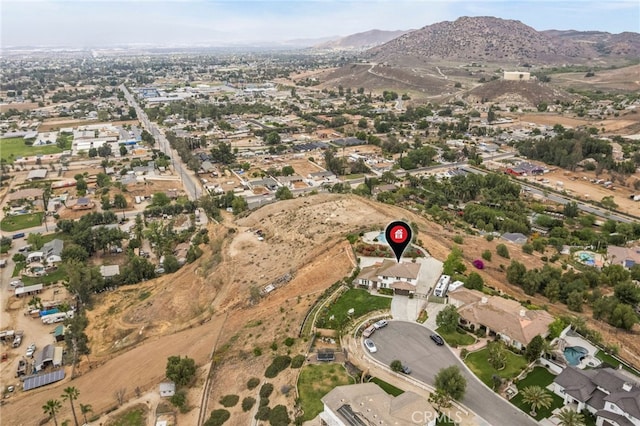 aerial view featuring a mountain view