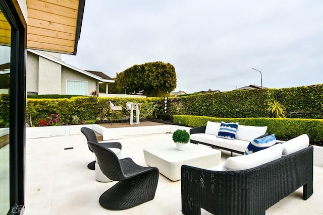 view of patio / terrace with an outdoor hangout area