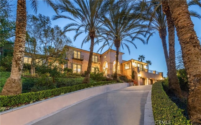 2008 Via Visalia, Palos Verdes Estates, CA 90274 - mediterranean / spanish house featuring a balcony and stucco siding