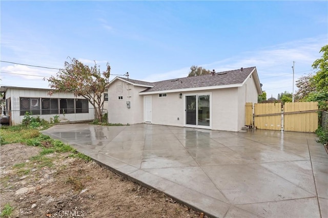 920 W Hollyvale St, Azusa, CA 91702 - back of house with a patio, fence, stucco siding, and roof with shingles